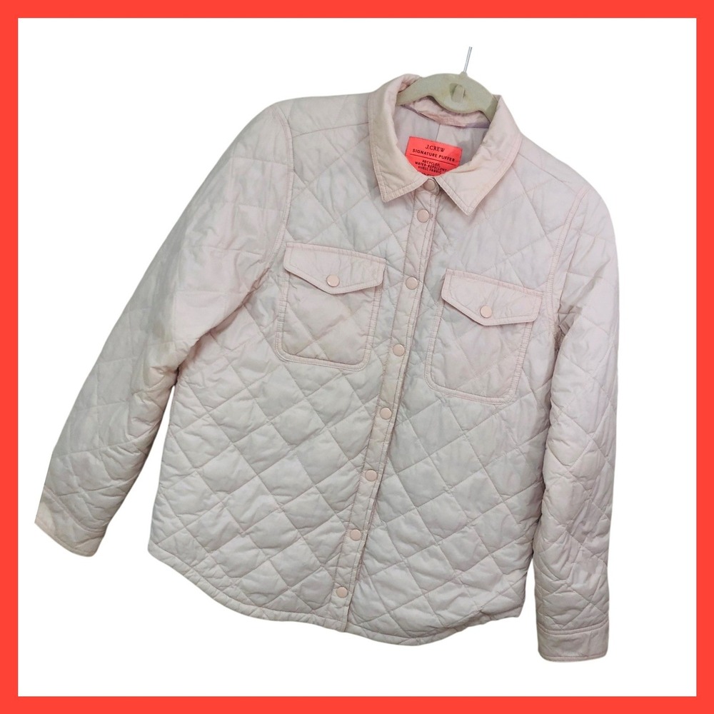 J Crew Down Alternative Quilted Puffer Shacket PrimaLoft Gorpcore Utility Size S